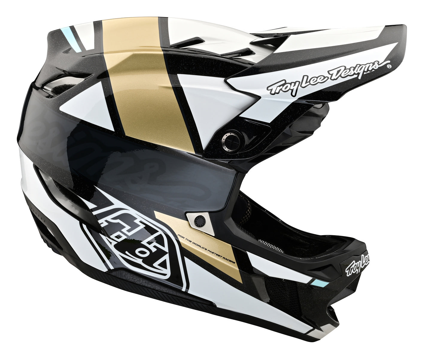 Casco Troy Lee Designs D4 de Carbón Team Gold